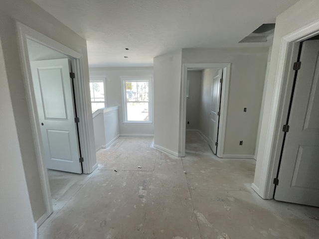 corridor with baseboards