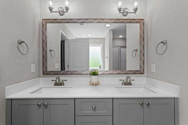 165 Myrtle Grv Trl, Evans, GA 30809 - full bathroom with double vanity and a shower with shower door