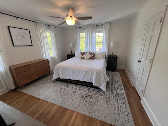 2841 Lombardy Ct, Augusta, GA 30909 - bedroom with wood finished floors and ceiling fan