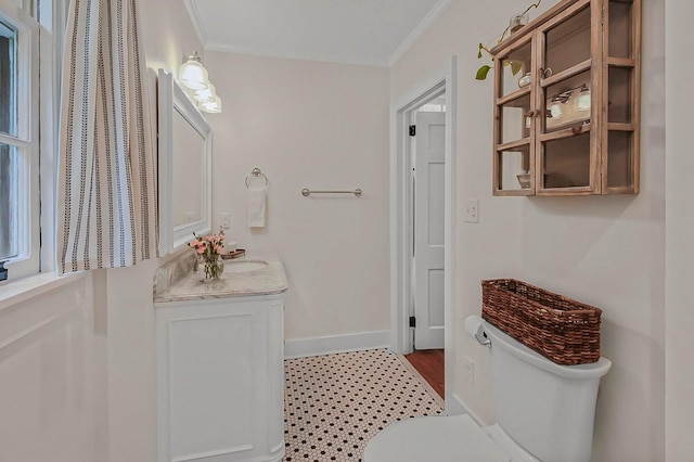 2841 Lombardy Ct, Augusta, GA 30909 - bathroom with crown molding and vanity