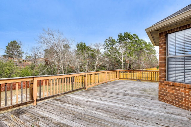 4325 Creekview Dr, Hephzibah, GA 30815 - wooden terrace with view of scattered trees