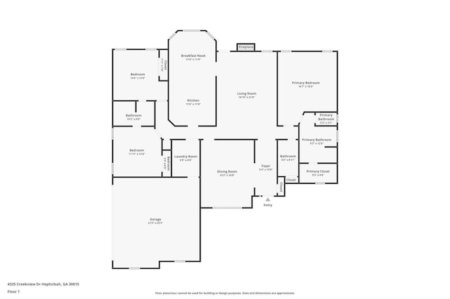 4325 Creekview Dr, Hephzibah, GA 30815 - home floor plan