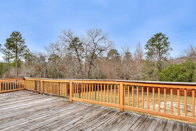 4325 Creekview Dr, Hephzibah, GA 30815 - wooden terrace featuring view of scattered trees