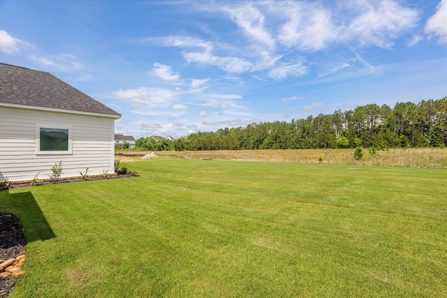 view of grassy yard