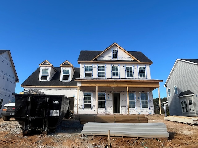 view of front of house with covered porch