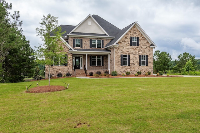 309 Militia Loop, North Augusta, SC 29860 - craftsman house with a front lawn and brick siding