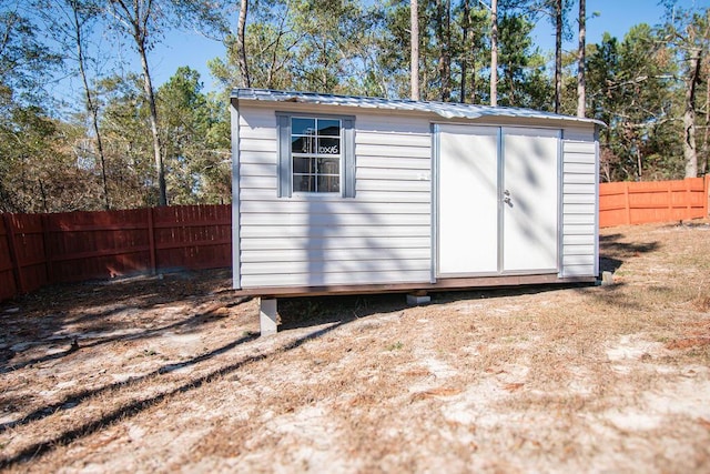 1144 Bubbling Springs Dr, Graniteville, SC 29829 - view of shed with a fenced backyard