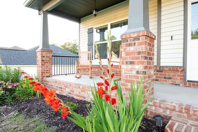 view of patio with covered porch