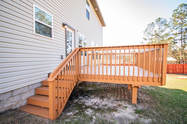 1144 Bubbling Springs Dr, Graniteville, SC 29829 - wooden terrace featuring a lawn and fence