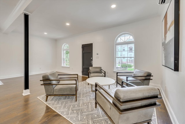 3406 W Richland Ave, Aiken, SC 29801 - living area with wood finished floors, plenty of natural light, and recessed lighting