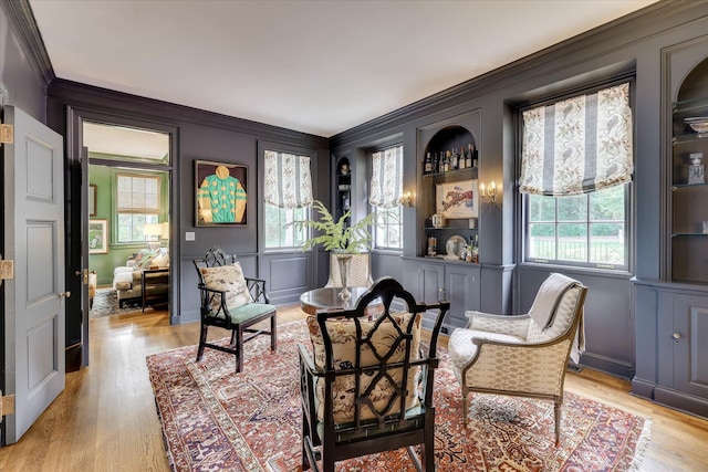 3406 W Richland Ave, Aiken, SC 29801 - sitting room with ornamental molding and light wood-style floors