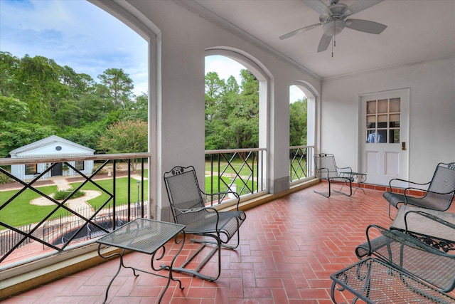 3406 W Richland Ave, Aiken, SC 29801 - sunroom / solarium featuring brick floors and crown molding