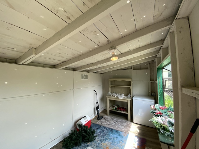 1433 Glenn Ave, Augusta, GA 30904 - basement featuring fridge and wooden ceiling
