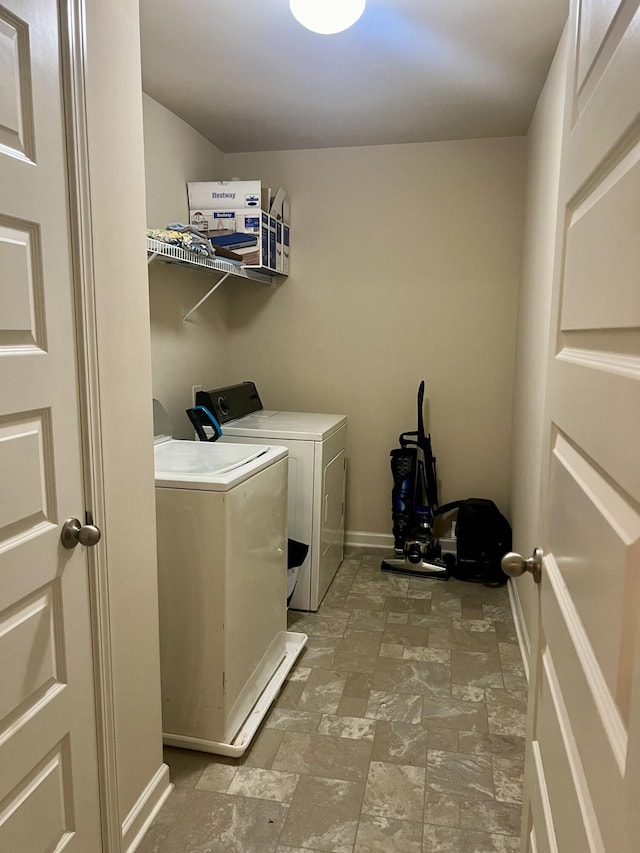 laundry area featuring washer and dryer