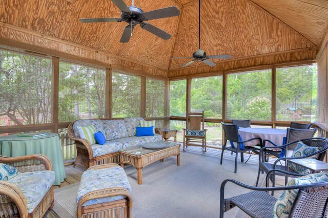 79 Loggerhead Dr, Columbia, SC 29229 - sunroom featuring ceiling fan and an outdoor living space