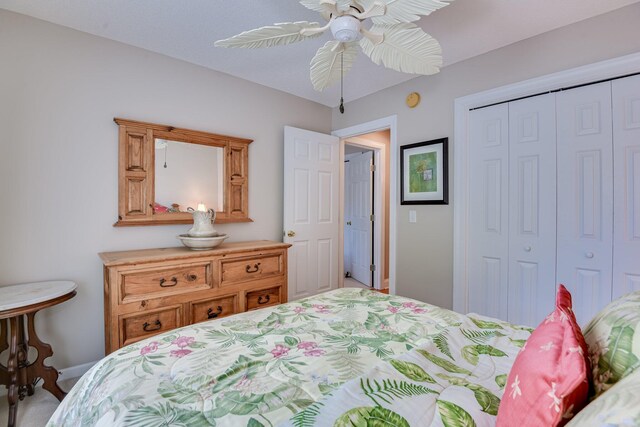 79 Loggerhead Dr, Columbia, SC 29229 - bedroom with a closet and a ceiling fan