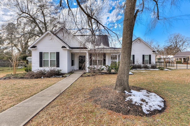 ranch-style house with a front yard