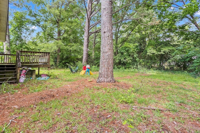 520 Central Rd, Thomson, GA 30824 - view of yard with a wooden deck