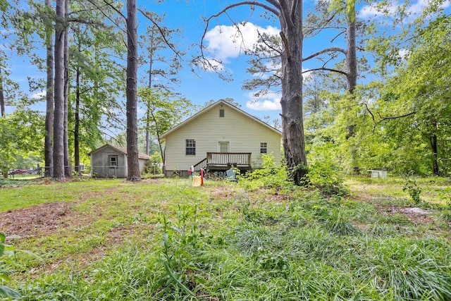 520 Central Rd, Thomson, GA 30824 - rear view of property featuring a wooden deck