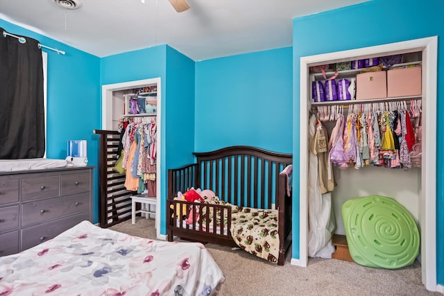 520 Central Rd, Thomson, GA 30824 - carpeted bedroom with a closet and ceiling fan