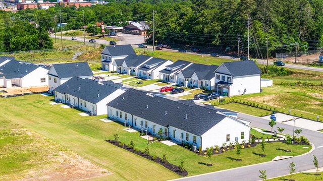 aerial view with a residential view