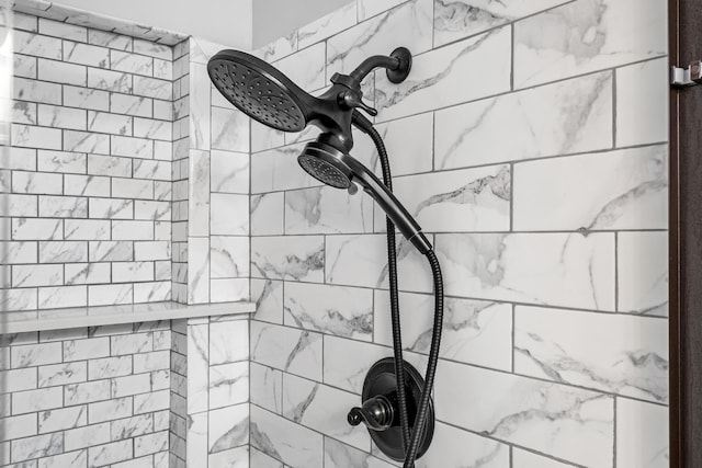 details with tiled shower