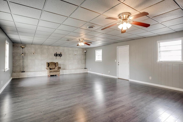 2705 S Vernon Dr, Augusta, GA 30906 - unfurnished living room with a ceiling fan and wood finished floors