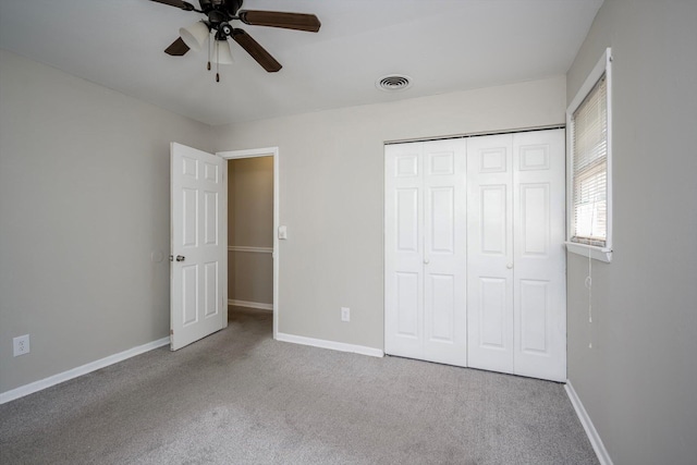 2705 S Vernon Dr, Augusta, GA 30906 - unfurnished bedroom featuring carpet, a closet, and a ceiling fan