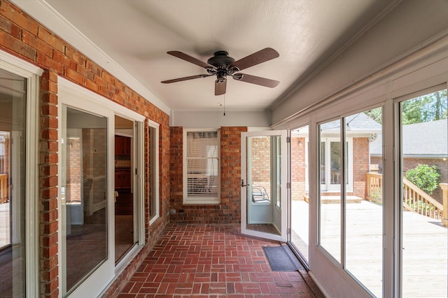 914 Deercrest Cir, Evans, GA 30809 - unfurnished sunroom with ceiling fan