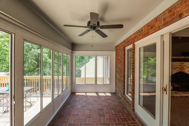 914 Deercrest Cir, Evans, GA 30809 - unfurnished sunroom with ceiling fan and healthy amount of natural light