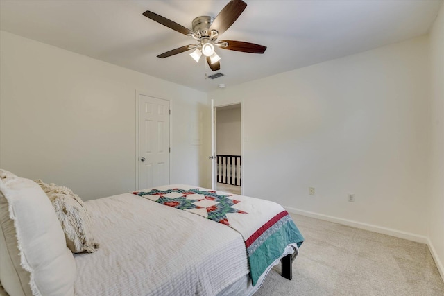 3866 Villa Ln, Martinez, GA 30907 - bedroom with light carpet and a ceiling fan