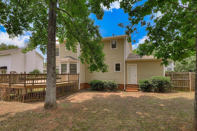 3866 Villa Ln, Martinez, GA 30907 - rear view of property with entry steps and a deck