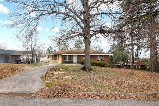 view of single story home