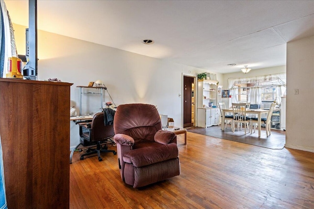 interior space with wood-type flooring