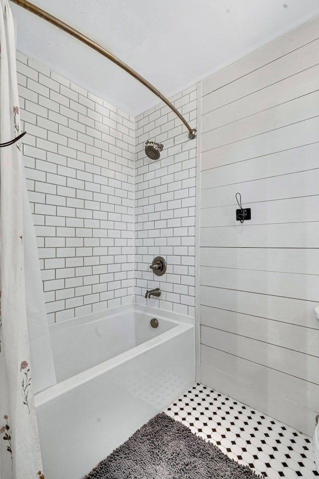 2928 Foxhall Cir, Augusta, GA 30907 - full bath with shower / tub combo and tile patterned flooring