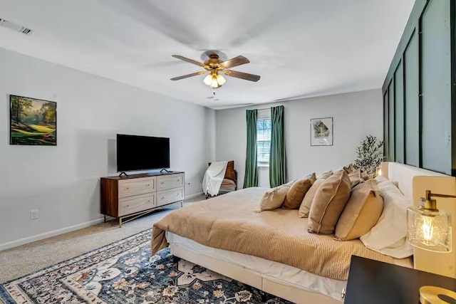 2928 Foxhall Cir, Augusta, GA 30907 - carpeted bedroom with baseboards and a ceiling fan