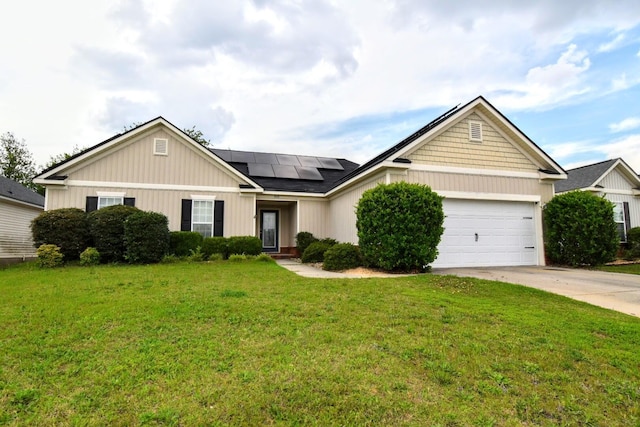 903 Arbor Springs Cir, Grovetown, GA 30813 - single story home featuring roof mounted solar panels, a front lawn, an attached garage, and concrete driveway