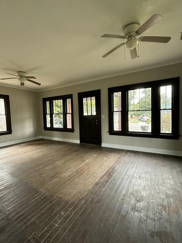 interior space with hardwood / wood-style flooring