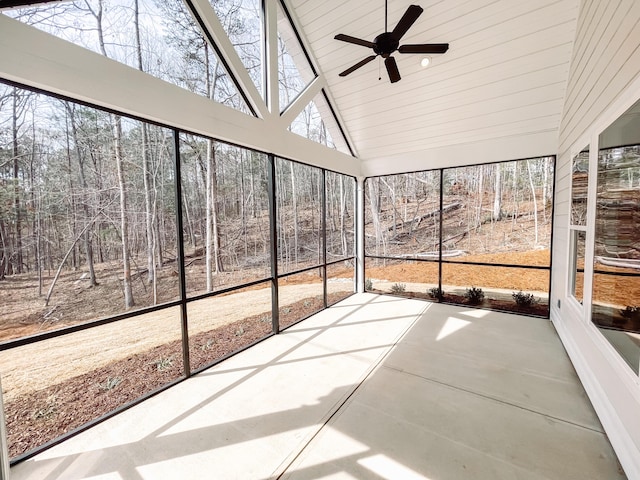 149 Cypress Dr, Mccormick, SC 29835 - unfurnished sunroom featuring ceiling fan and plenty of natural light
