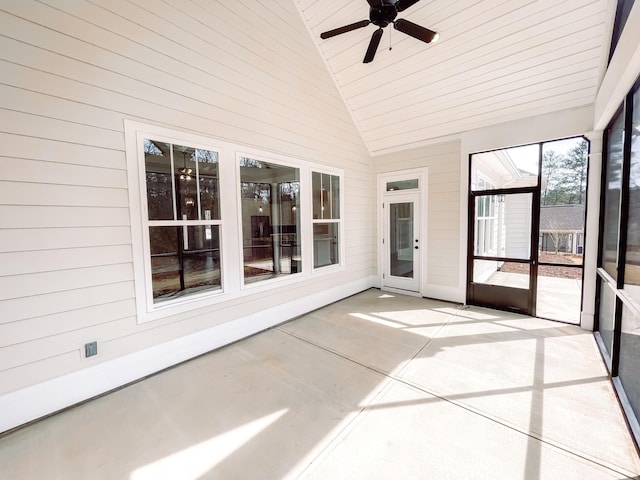 149 Cypress Dr, Mccormick, SC 29835 - unfurnished sunroom with a ceiling fan