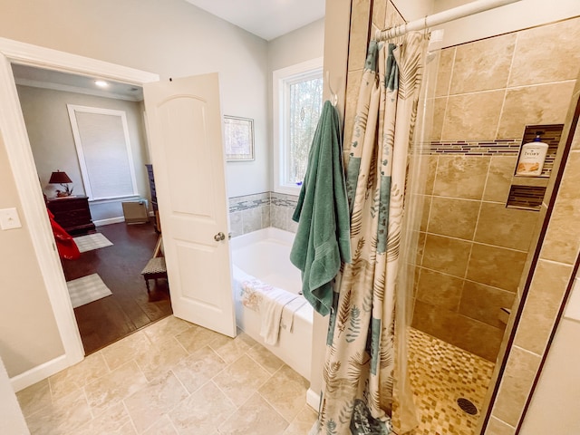 153 Cumberland Dr, Mccormick, SC 29835 - full bathroom with a garden tub and a stall shower