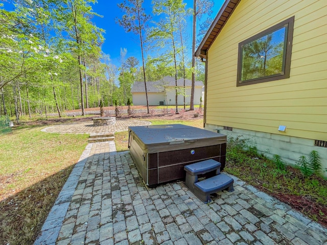 153 Cumberland Dr, Mccormick, SC 29835 - view of patio featuring a hot tub