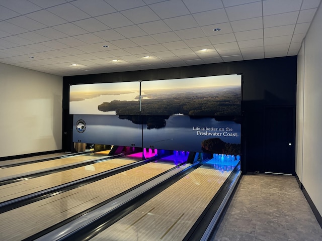 playroom with bowling