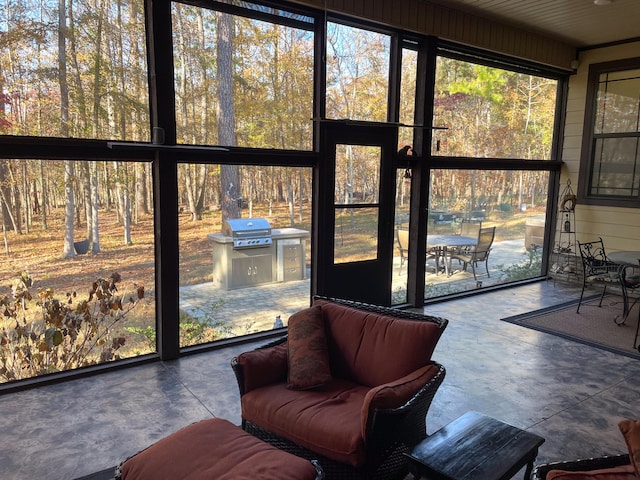 view of sunroom