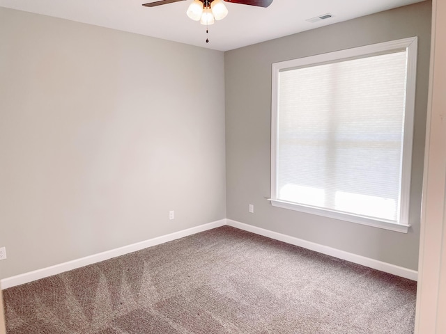 153 Cumberland Dr, Mccormick, SC 29835 - unfurnished room with carpet floors, ceiling fan, baseboards, and visible vents