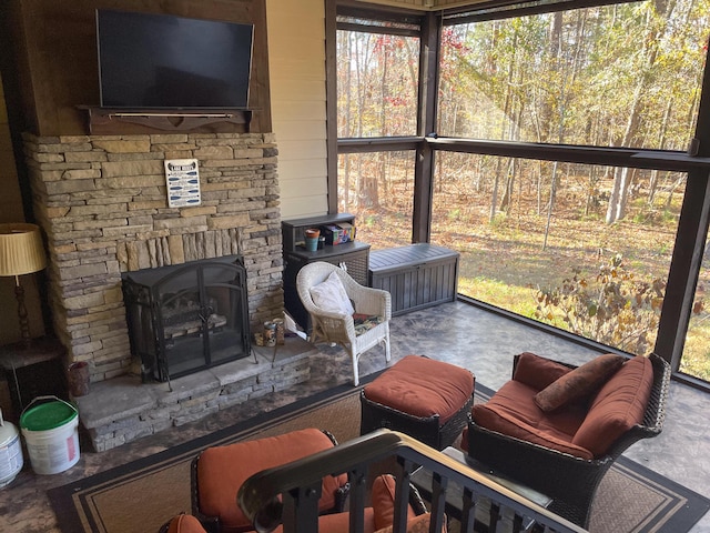 view of sunroom