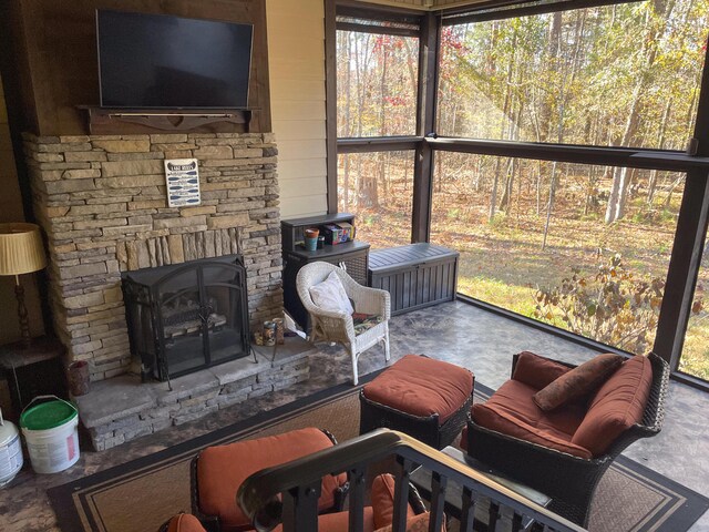 view of sunroom