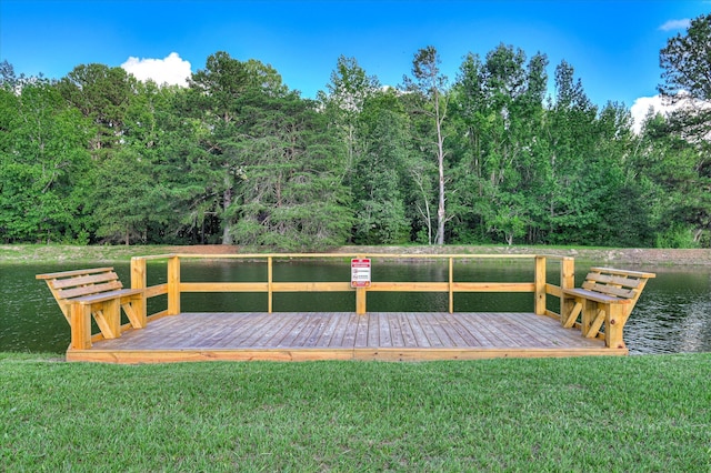 909 Kay Pl, Grovetown, GA 30813 - deck with a lawn and a water view