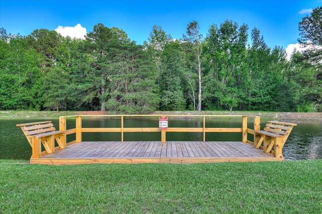909 Kay Pl, Grovetown, GA 30813 - deck with a lawn and a water view