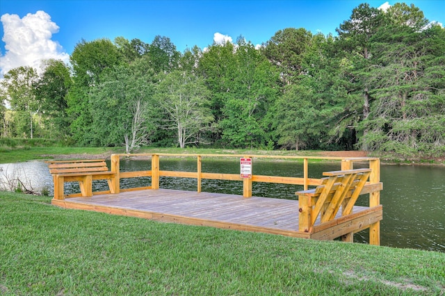 909 Kay Pl, Grovetown, GA 30813 - dock featuring a water view and a yard